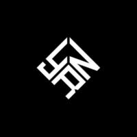 création de logo de lettre yrn sur fond noir. concept de logo de lettre initiales créatives yrn. conception de lettre de yrn. vecteur