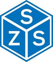 création de logo de lettre szs sur fond noir. concept de logo de lettre initiales créatives szs. conception de lettre szs. vecteur