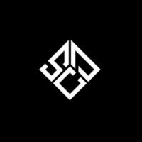 création de logo de lettre scd sur fond noir. concept de logo de lettre initiales créatives scd. conception de lettre scd. vecteur