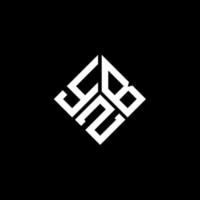 création de logo de lettre yzb sur fond noir. concept de logo de lettre initiales créatives yzb. conception de lettre yzb. vecteur