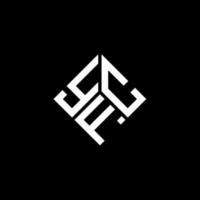 création de logo de lettre yfc sur fond noir. concept de logo de lettre initiales créatives yfc. conception de lettre yfc. vecteur