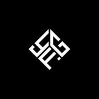 création de logo de lettre yfg sur fond noir. concept de logo de lettre initiales créatives yfg. conception de lettre yfg. vecteur
