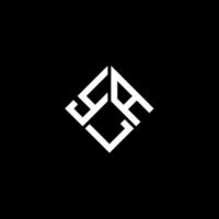 création de logo de lettre yla sur fond noir. concept de logo de lettre initiales créatives yla. conception de lettre yla. vecteur