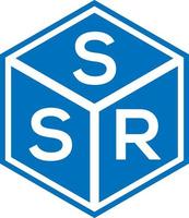 création de logo de lettre ssr sur fond noir. concept de logo de lettre initiales créatives ssr. conception de lettre ssr. vecteur