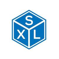 création de logo de lettre sxl sur fond noir. concept de logo de lettre initiales créatives sxl. conception de lettre sxl. vecteur