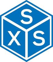 création de logo de lettre sxs sur fond noir. concept de logo de lettre initiales créatives sxs. conception de lettre sxs. vecteur