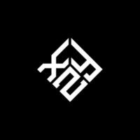 création de logo de lettre xzy sur fond noir. concept de logo de lettre initiales créatives xzy. conception de lettre xzy. vecteur