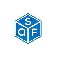 création de logo de lettre sqf sur fond noir. concept de logo de lettre initiales créatives sqf. conception de lettre sqf. vecteur