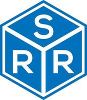 création de logo de lettre srr sur fond noir. concept de logo de lettre initiales créatives srr. conception de lettre srr. vecteur
