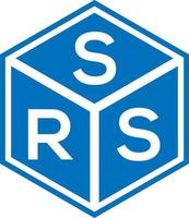 création de logo de lettre srs sur fond noir. concept de logo de lettre initiales créatives srs. conception de lettre srs. vecteur