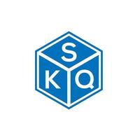 création de logo de lettre skq sur fond noir. concept de logo de lettre initiales créatives skq. conception de lettre skq. vecteur