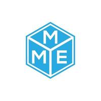 création de logo de lettre mme sur fond noir. concept de logo de lettre initiales créatives mme. même conception de lettre. vecteur
