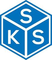 création de logo de lettre sks sur fond noir. concept de logo de lettre initiales créatives sks. conception de lettre sks. vecteur