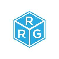 création de logo de lettre rrg sur fond noir. concept de logo de lettre initiales créatives rrg. conception de lettre rrg. vecteur