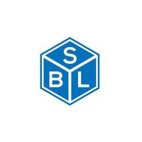 création de logo de lettre sbl sur fond noir. concept de logo de lettre initiales créatives sbl. conception de lettre sbl. vecteur