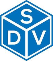 création de logo de lettre sdv sur fond noir. concept de logo de lettre initiales créatives sdv. conception de lettre sdv. vecteur