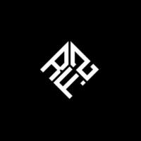 création de logo de lettre rfz sur fond noir. concept de logo de lettre initiales créatives rfz. conception de lettre rfz. vecteur