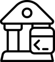 icône application de cybersécurité pour les banques symbolisée par l'onglet banque et application de codage. vecteur