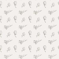 magnolia motif floral sans couture design botanique moderne sur fond blanc vecteur