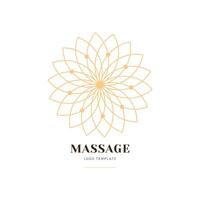 fleur de lotus dorée ou mandala, création vectorielle de logo de luxe. logo massage et spa vecteur