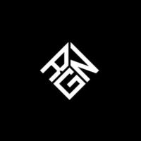 création de logo de lettre rgn sur fond noir. concept de logo de lettre initiales créatives rgn. conception de lettre rgn. vecteur