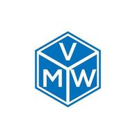 création de logo de lettre vmw sur fond noir. concept de logo de lettre initiales créatives vmw. conception de lettre vmw. vecteur