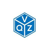 création de logo de lettre vqz sur fond noir. concept de logo de lettre initiales créatives vqz. conception de lettre vqz. vecteur