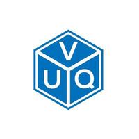 création de logo de lettre vuq sur fond noir. concept de logo de lettre initiales créatives vuq. conception de lettre vuq. vecteur