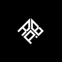 création de logo de lettre rpb sur fond noir. concept de logo de lettre initiales créatives rpb. conception de lettre rpb. vecteur