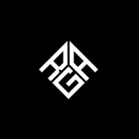 création de logo de lettre rga sur fond noir. concept de logo de lettre initiales créatives rga. conception de lettre rga. vecteur