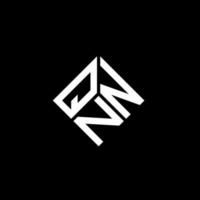 création de logo de lettre qnn sur fond noir. concept de logo de lettre initiales créatives qnn. conception de lettre qnn. vecteur