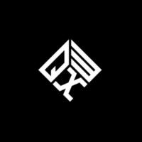 création de logo de lettre qxw sur fond noir. concept de logo de lettre initiales créatives qxw. conception de lettre qxw. vecteur