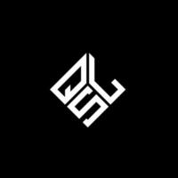 création de logo de lettre qsl sur fond noir. concept de logo de lettre initiales créatives qsl. conception de lettre qsl. vecteur