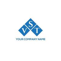 création de logo de lettre vst sur fond blanc. concept de logo de lettre initiales créatives vst. conception de lettre vst. vecteur