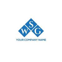 création de logo de lettre wsg sur fond blanc. concept de logo de lettre initiales créatives wsg. conception de lettre wsg. vecteur