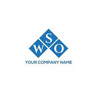 création de logo de lettre wso sur fond blanc. concept de logo de lettre initiales créatives wso. conception de lettre wso. vecteur