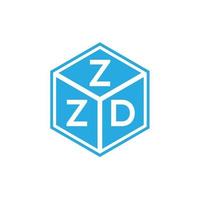 création de logo de lettre zzd sur fond noir. concept de logo de lettre initiales créatives zzd. conception de lettre zzd. vecteur