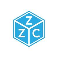création de logo de lettre zzc sur fond noir. concept de logo de lettre initiales créatives zzc. conception de lettre zzc. vecteur