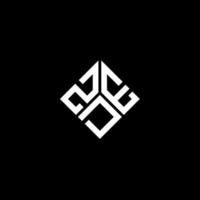 création de logo de lettre zde sur fond noir. concept de logo de lettre initiales créatives zde. conception de lettre zde. vecteur