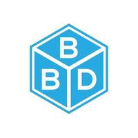 création de logo de lettre bbd sur fond noir. concept de logo de lettre initiales créatives bbd. conception de lettre bbd. vecteur