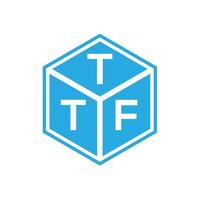création de logo de lettre ttf sur fond noir. concept de logo de lettre initiales créatives ttf. conception de lettre ttf. vecteur