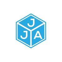 création de logo de lettre jja sur fond noir. concept de logo de lettre initiales créatives jja. conception de lettre jja. vecteur