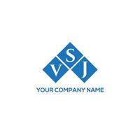 création de logo de lettre vsj sur fond blanc. concept de logo de lettre initiales créatives vsj. conception de lettre vsj. vecteur