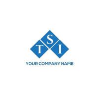 création de logo de lettre tsi sur fond blanc. concept de logo de lettre initiales créatives tsi. conception de lettre tsi. vecteur