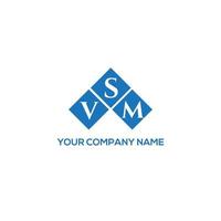 création de logo de lettre vsm sur fond blanc. concept de logo de lettre initiales créatives vsm. conception de lettre vsm. vecteur