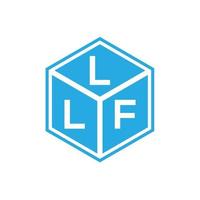 création de logo de lettre llf sur fond noir. concept de logo de lettre initiales créatives llf. conception de lettre llf. vecteur