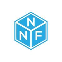 création de logo de lettre nnf sur fond noir. concept de logo de lettre initiales créatives nnf. conception de lettre nnf. vecteur