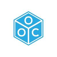 création de logo de lettre ooc sur fond noir. concept de logo de lettre initiales créatives ooc. conception de lettre ooc. vecteur