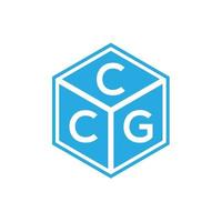 création de logo de lettre ccg sur fond noir. concept de logo de lettre initiales créatives ccg. conception de lettre ccg. vecteur