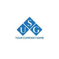 création de logo de lettre usg sur fond blanc. usg creative initiales lettre logo concept. conception de lettre usg. vecteur